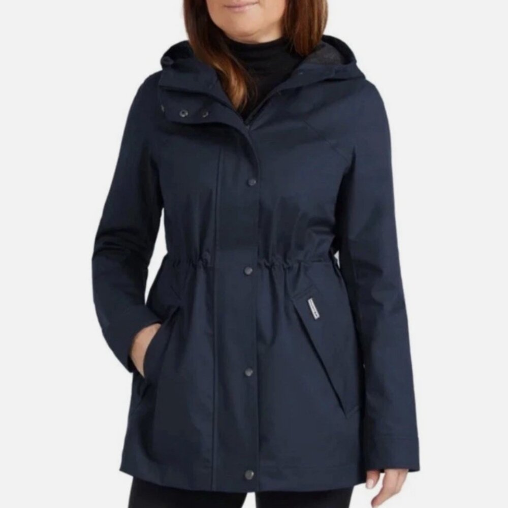 Hunter Women's Water Resistant Cotton Smock Jacket Blue Size XL